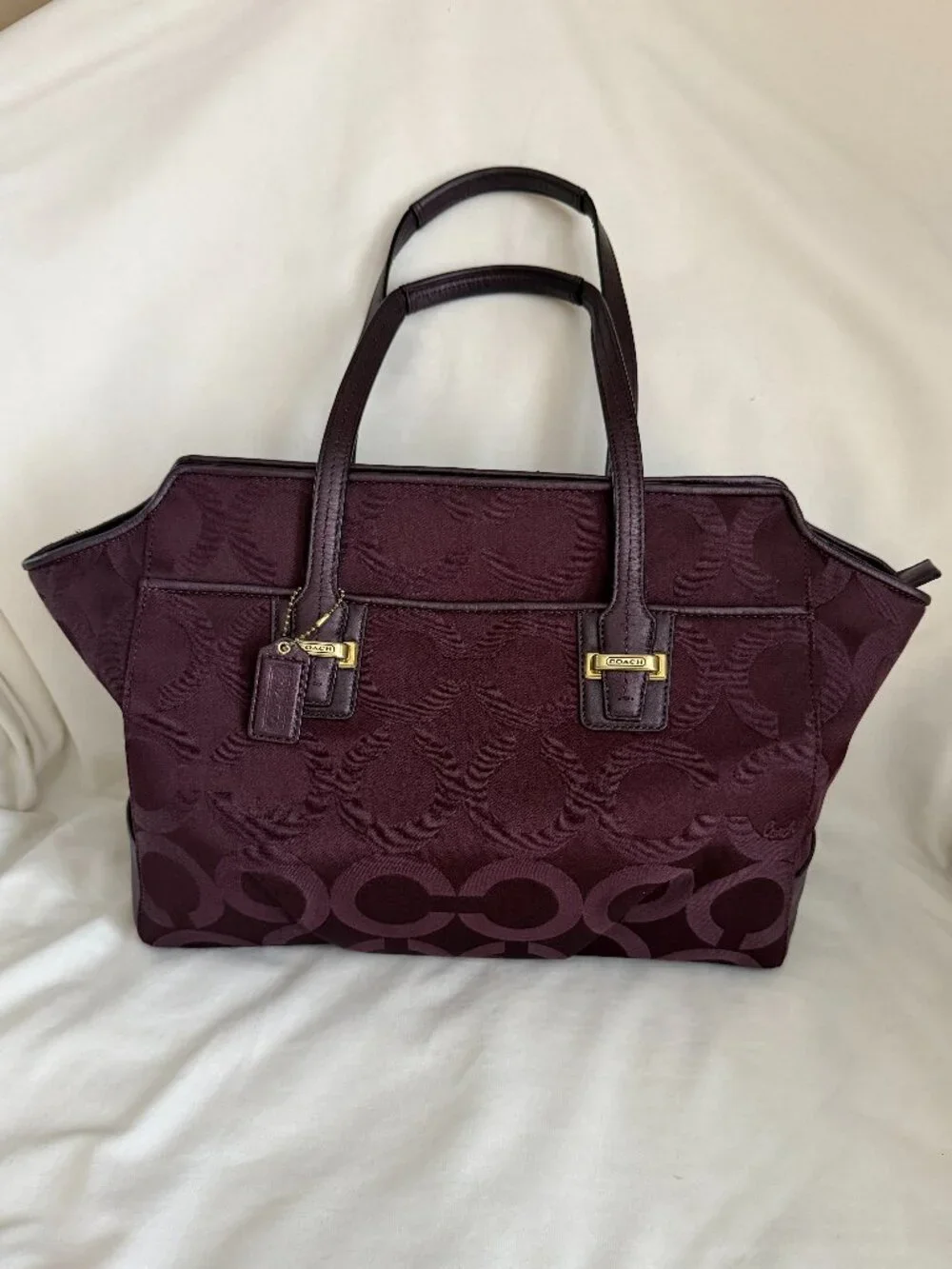 Coach Taylor Op Art Alexis Eggplant Purple Women's Bag G1369-F25501